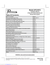 Platinum APS-997C Installation Manual