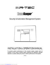 IR-Tec HomeKeeper Installation & Operation Manual