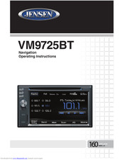 Jensen VM9725BT Operating Instructions Manual
