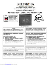 Mendota DXV-45 Deep Timber III Installation & Operating Instructions Manual