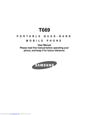 Samsung T669 User Manual