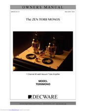 Decware ZEN TORII MONOS Owner's Manual