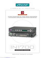 Inline IN1700 Operation Manual