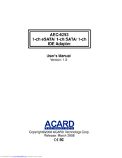 Acard AEC-6293 User Manual
