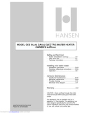 Hansen GE2 Owner's Manual