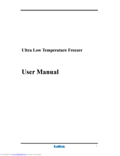 Kaltis ULTRA LOW TEMPERATURE FREEZER User Manual