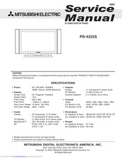 Mitsubishi Electric PD-4225S Service Manual