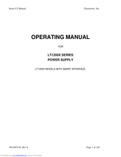 Dynatronix LT1200X SERIES Operating Manual