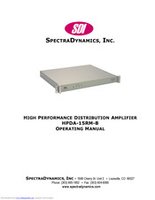 SpectraDynamics HPDA-15RM-B Operating Manual