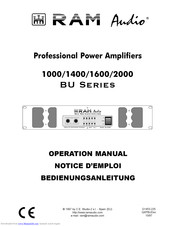 RAM BU-1600 Operation Manual