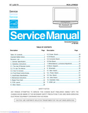 RCA L37WD23 Service Manual