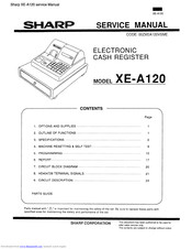 Sharp XE-A120 Service Manual