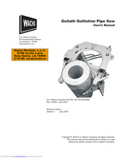 Wachs Goliath Guillotine User Manual