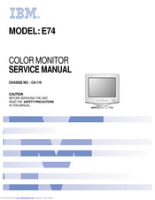 Ibm E74 Service Manual