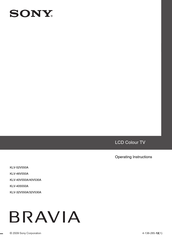 Sony Klv 40s550a Bravia 40 1080p Multi System Lcd Tv Dual Voltage Manuals Manualslib