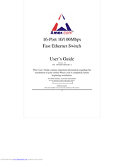 Amer.com 8-Port 10/100Mbps Fast Ethernet Switch User Manual
