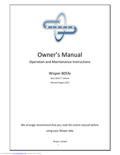 Wisper 805FE Owner's Manual
