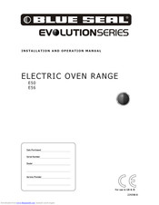 Blue Seal E50 Installation And Operation Manual