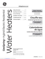 Ge GeoSpring GEH50DNSRSA Manuals | ManualsLib