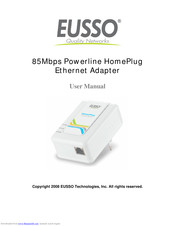 Eusso 85Mbps Powerline HomePlug Ethernet Adapter User Manual