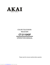 Akai CT-2110ASF Operation Manual