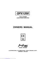 HZ Sound Systems QPX1200 Owner's Manual