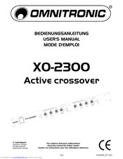 Omnitronic XO-2300 User Manual