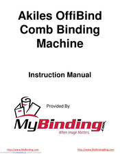 MyBinding Akiles CombBind Instruction Manual