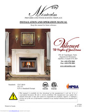 Valcourt Montcalm Installation And Operation Manual