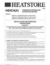 Heatstore HSXCA12X Installation And Operating Instructions