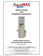 Aqua MAX SG415 Series Owner's Manual And Installation Instructions