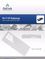 AirLink Communications Host RJ-11 User Manual And Quick Start