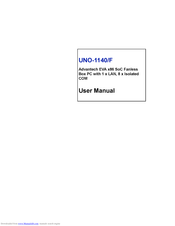Advantech UNO-1140/F User Manual