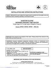 SunStar ECLIPSE SIR25 Installation And Operation Instructions Manual
