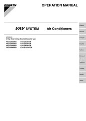 Daikin VRV System FXCQ20AVEB Operation Manual