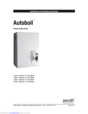 Zenith Autoboil 01652 Installation And Operating Instructions Manual
