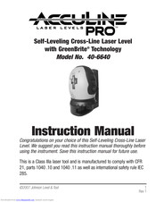 AccuLine 40-6640 Instruction Manual