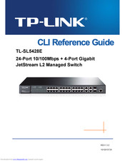 TP-LINK JetStream TL-SL5428E Cli Reference Manual