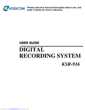 Kodicom KSR-916 User Manual