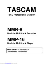 Tascam MMR-16 Tips & Technique Manual