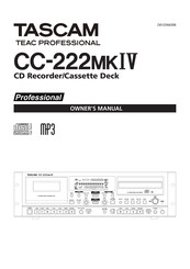 Tascam CC-222MKIV Owner's Manual