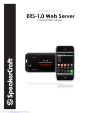 SpeakerCraft ERS-1.0 Web Server Owner's Manual