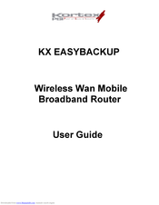 Kortex KX EASYBACKUP User Manual