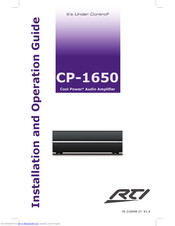RTI CP-1650 Installation & Operation Manual