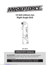 MasterForce 241-0315 Operator's Manual