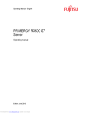 Fujitsu PRIMERGY RX500 S7 Operating Manual