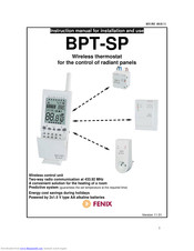 Fenix BPT-SP Instruction Manual For Installation And Use