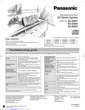 Panasonic SAEN26 - DESKTOP CD AUDIO SYS Operating Instructions Manual