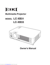 Eiki LC-XB33 Owner's Manual