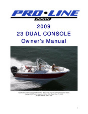 Pro-Line Boats 2008 23 Dual Console Owner's Manual
